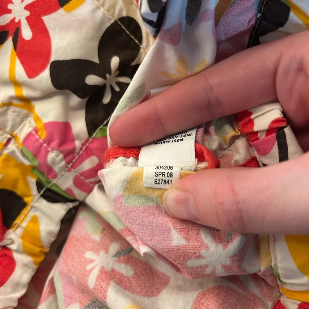 Old Navy‎ 2008 Vintage Y2K Floral Girls Kids Jacket Size Large 100% Cotton